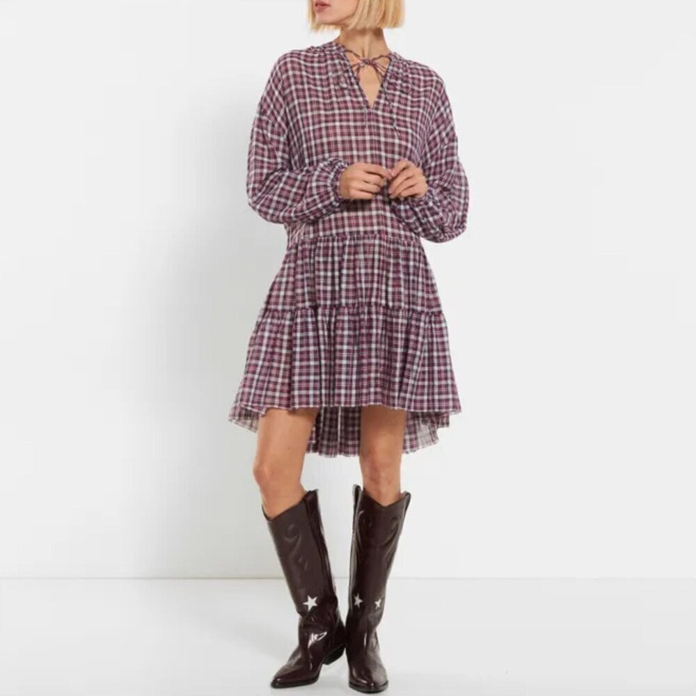 The Great Burgundy Timber Mini Dress Size 3 - 47785